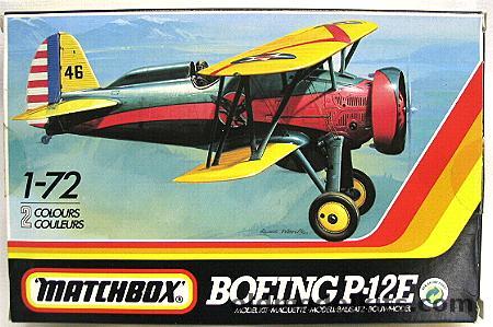 Matchbox 1/72 Boeing P-12E - US Army 95th Attack Sq or 27th Pursuit Sq 1st Pursuit Group, 40003 plastic model kit